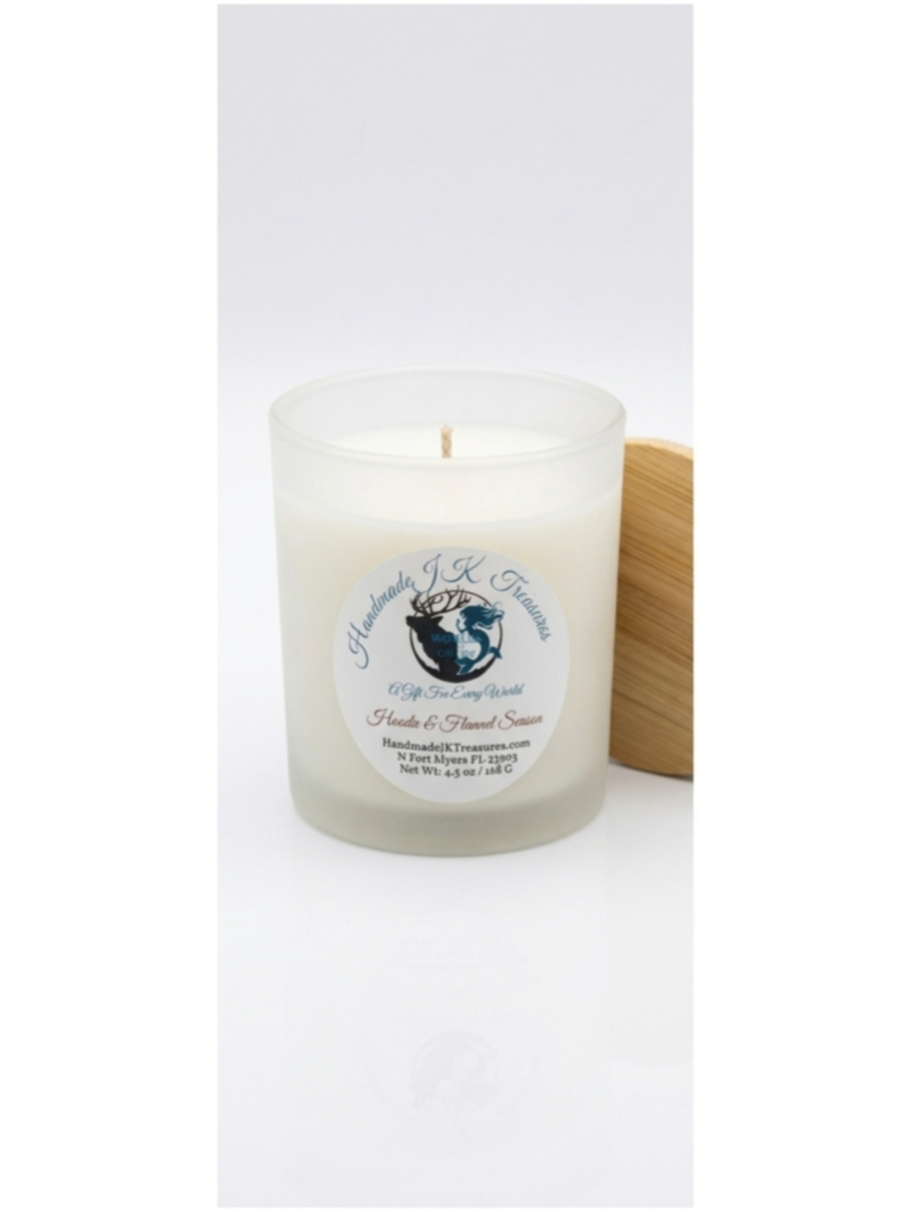 Soy Candle Vegan Wax Frosted Jar Autumn Fragrance